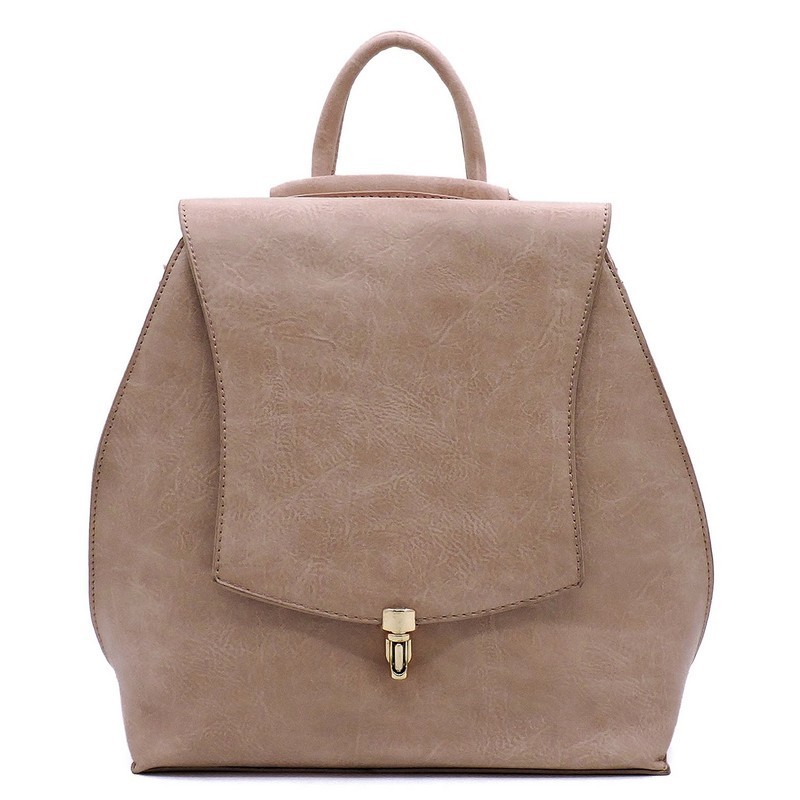 push lock front flap bag