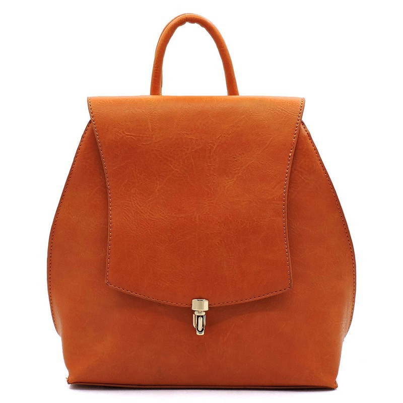 push lock front flap bag