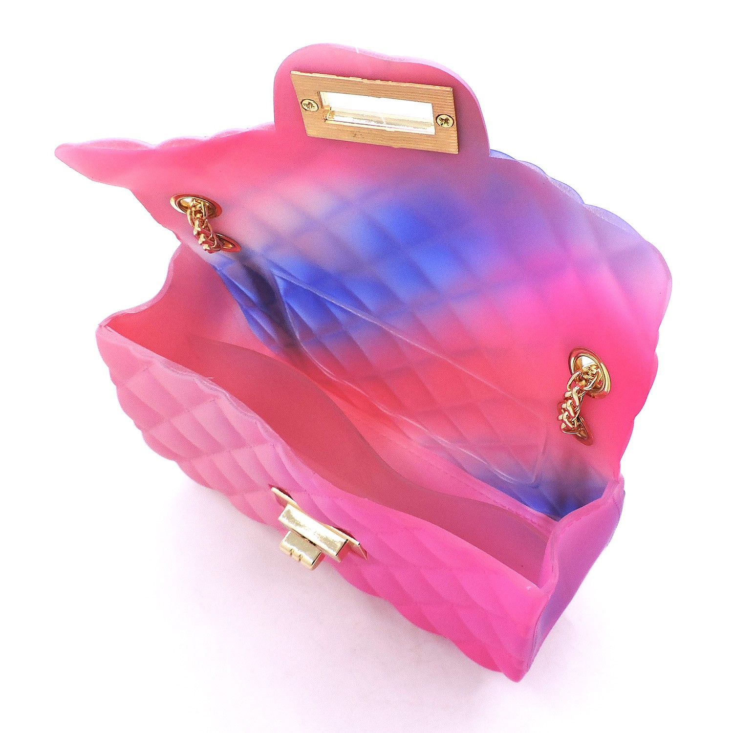 Quilt Embossed Multi Color Jelly Shoulder Bag - MULTI 3 / one in 2023