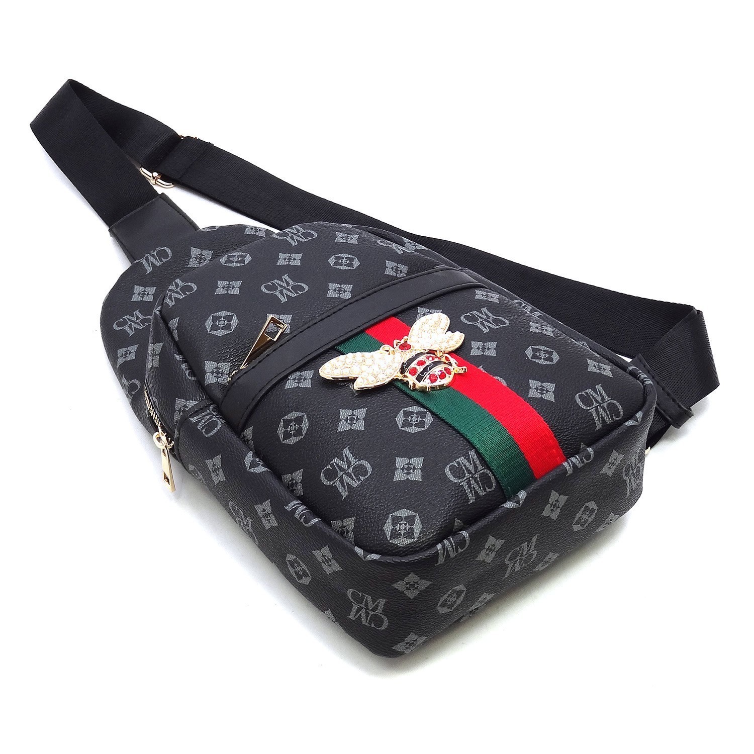 Trendy Queen Bee Stripe Monogram Sling Backpack HF-CS750B > Classic Bags,  Monogram > Mezon Handbags