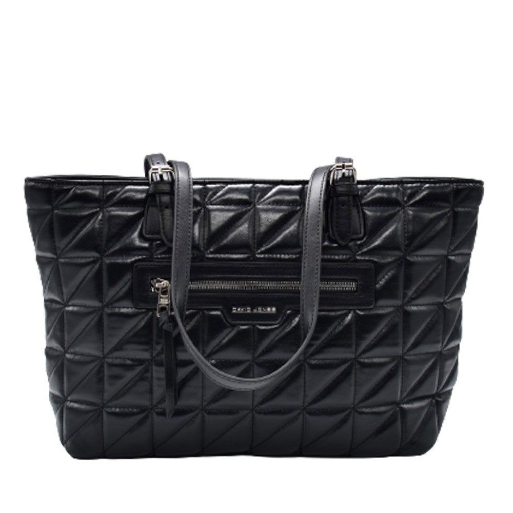 David Jones Paris Women's Handbag Satchel Purse Black