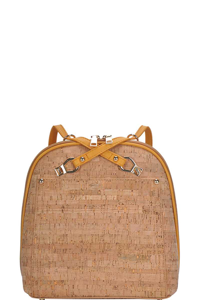 CROC TEXTURED TWO TONE BACKPACK JY-BGT87200 > Shoulder Bags