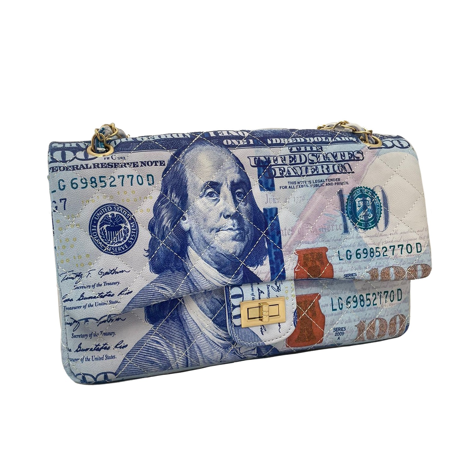 OVERSIZE Hundred Dollar Bill Print Duffle Bag > Fashion Handbags > Mezon  Handbags