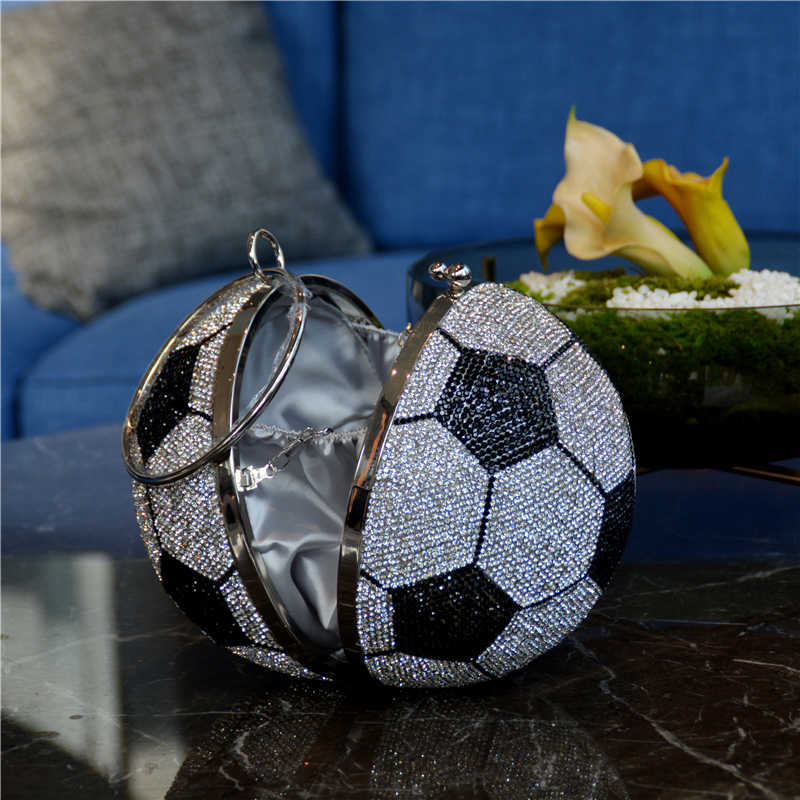 Crystal Soccer Ball Clutch
