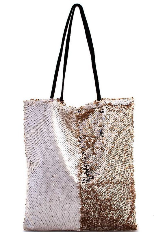 sequin tote bag