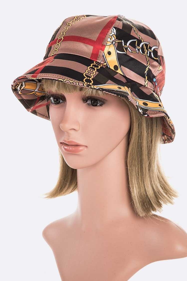 Chain Printed Fashion Bucket Hat LA-KM2318 > Straw Hats, Summer Hat