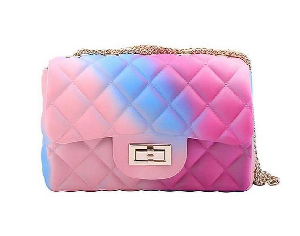 Pink Quilted Jelly Crossbody