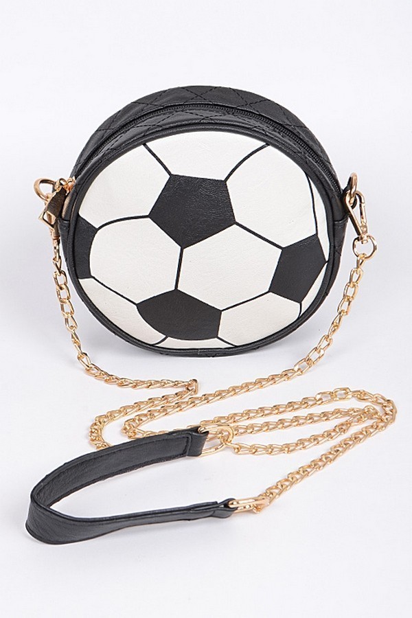 black ball clutch bag