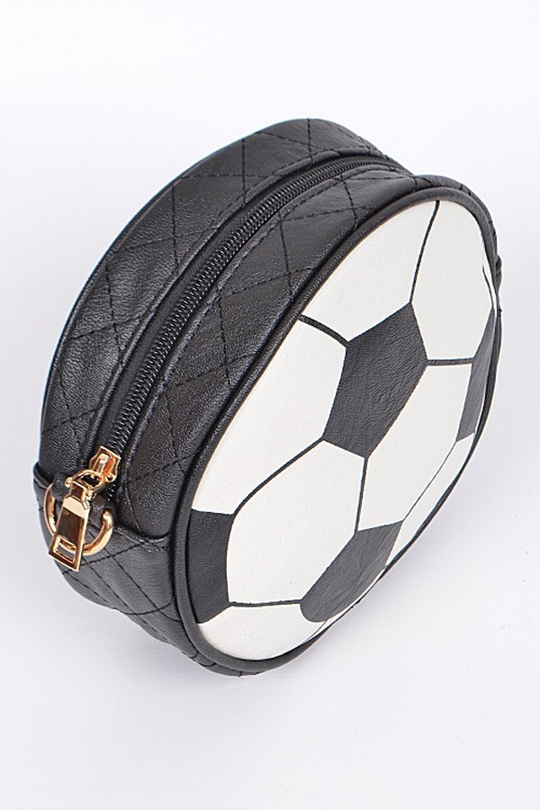 black ball clutch bag