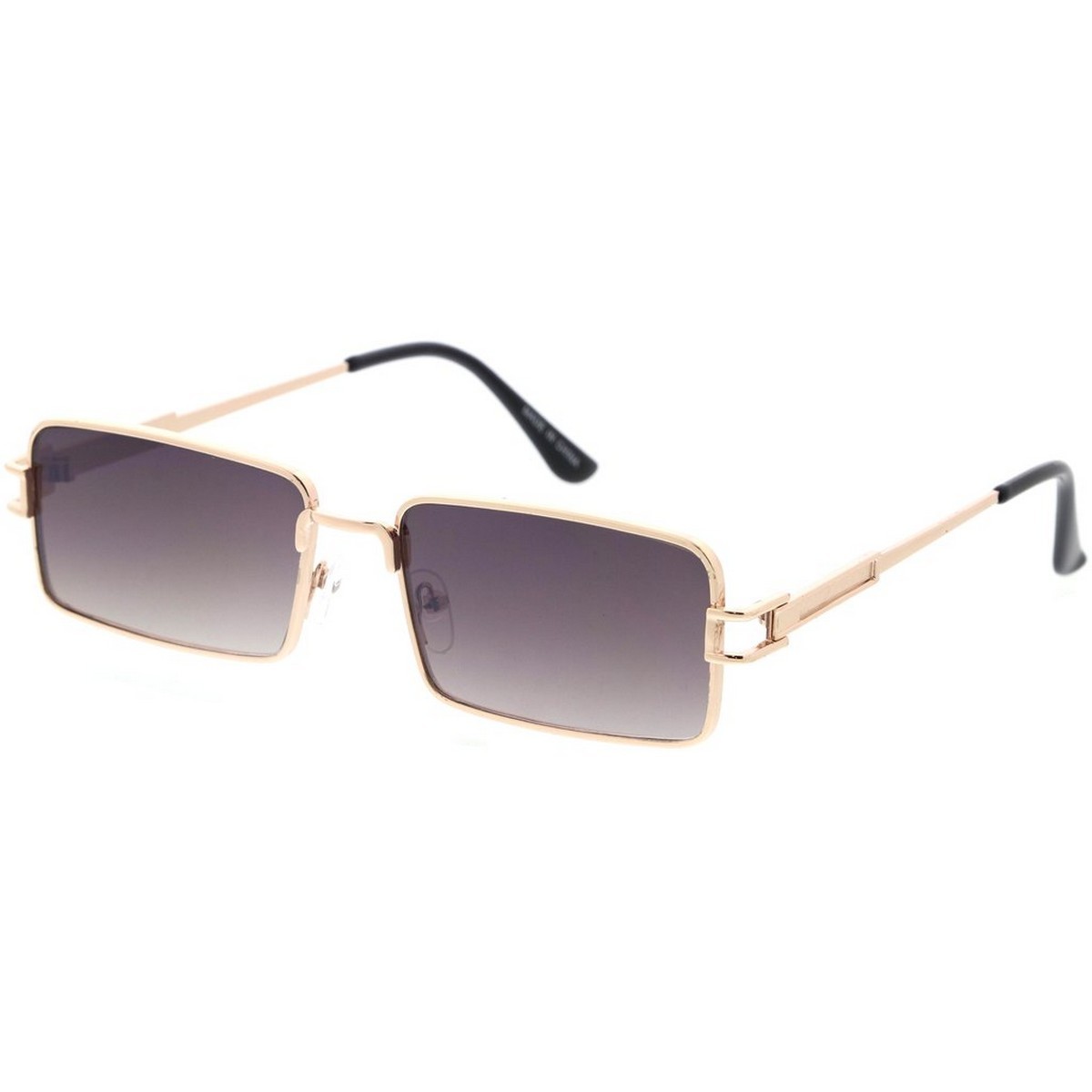 Pack Of 12 Rectangular Gold Rimmed Sunglasses Ng As691 Urban Sunglasses Mezon Handbags 