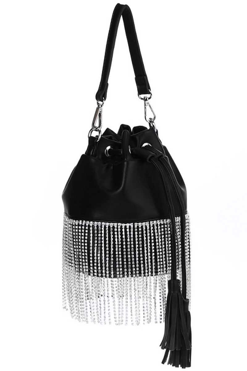 Bucket Bag Fringe Crystal