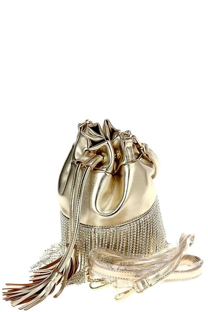 Bucket Bag Fringe Crystal