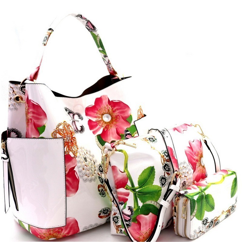 Floral Butterfly Wristlet - Pink