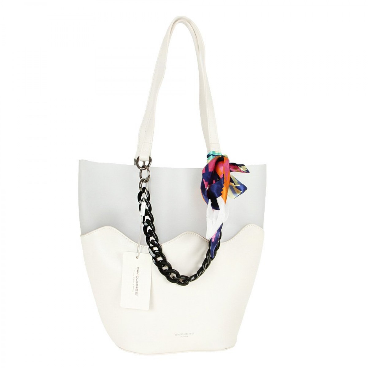 David Jones CH21112 | Creamy White | Small Tote Handbag