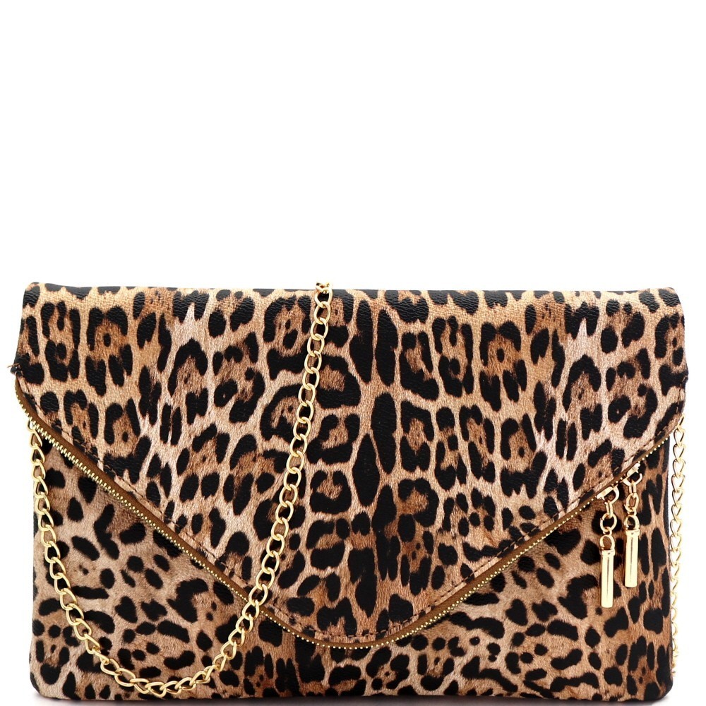 Leopard Print Clutch Bag