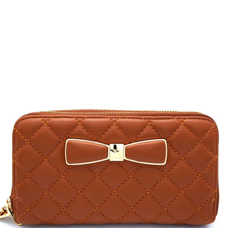 Double Zipper Quilted Wallet Wristlet > Wallets > Mezon Handbags