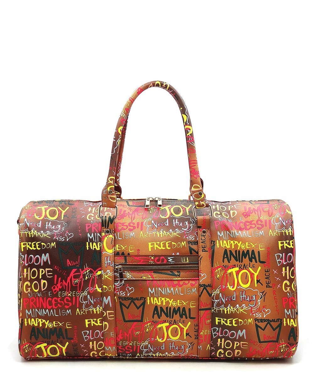 Trendy Multi Graffiti Print 20 Duffle Bag FW-GP775 > Graffiti Handbag >  Mezon Handbags