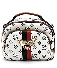 Trendy Queen Bee Stripe Monogram Sling Backpack HF-CS750B > Classic Bags,  Monogram > Mezon Handbags