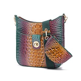 Tie-dyed 2 in 1 Croc Crossbody Bag with Coin Wallet