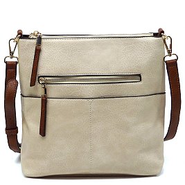 Fashion Zip Pocket Crossbody Bag