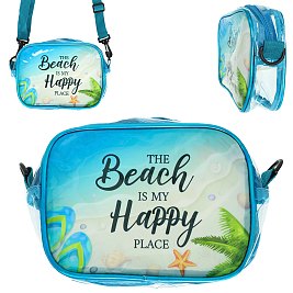 Trendy  Visible Clear SUMMER THEMED Crossbody Bag