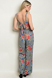 Checkered Floral Jumpsuit - Pack of 5 Pieces