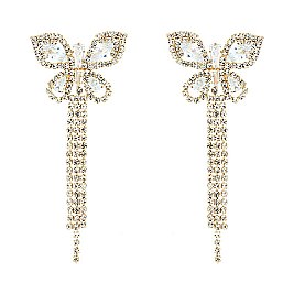 TRENDY RHINESTONE BUTTERFLY EARRING