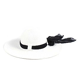STRING BOW BUCKET HAT SLHTP1094 > Straw Hats, Summer Hat > Mezon Handbags