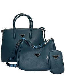 Pebble Top Handle Satchel 3-in-1 Set