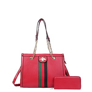 2 IN 1 Chained Handle Queen Bee Satchel Set + Wallet > Fashion Handbags ...