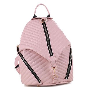 Quilted multi-pocket backpack