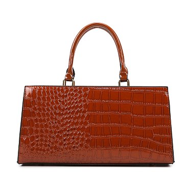 Tie-dyed Patent Croc Crossbody Handbag