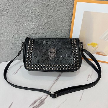 Skeleton Crossbody Studded Shoulder Bag