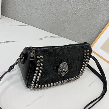 Skeleton Crossbody Studded Shoulder Bag