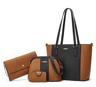 4 IN 1 Tote Crossbody Clutch Wallet Value Set