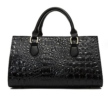 Crocodile Boston Satchel