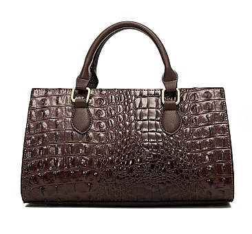 Crocodile Boston Satchel