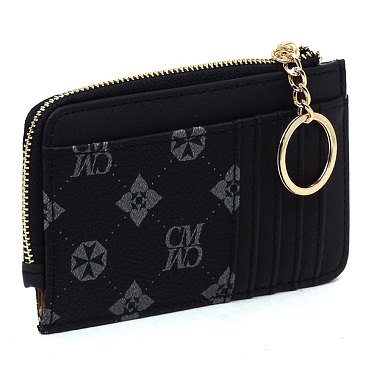 Fashion CM Monogram Card Holder Keychain Wallet