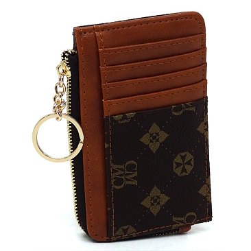 Fashion CM Monogram Card Holder Keychain Wallet