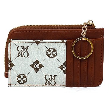 Fashion CM Monogram Card Holder Keychain Wallet