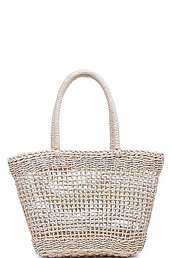 LUXURY SIONA NATURAL WOVEN STRAW TOTE BAG JY-18727