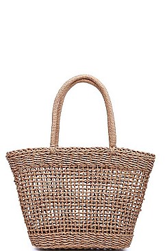 LUXURY SIONA NATURAL WOVEN STRAW TOTE BAG JY-18727