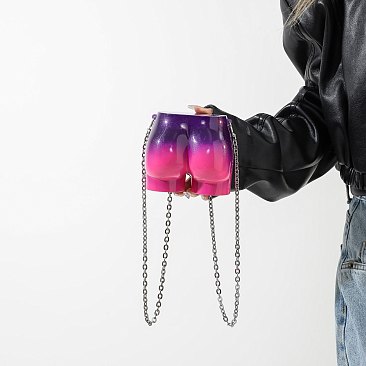 Acrylic Sexy Butt Gradient Handbag