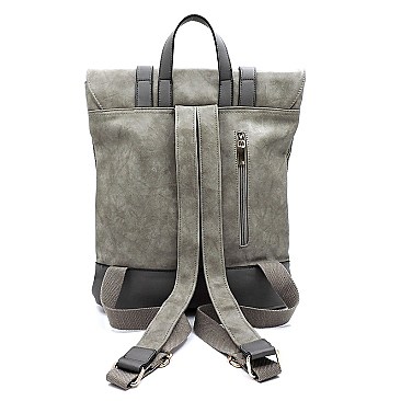 Laser Cut Printed Buckle Flap Backpack