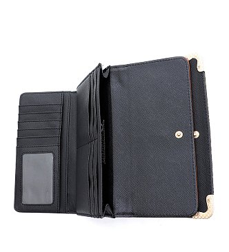 PM Monogram Tri-fold Clutch Wallet Cell Phone Wallet