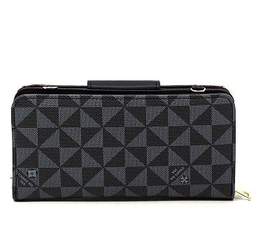 Monogram Turn Lock Crossbody Wallet