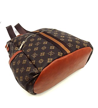 CM Monogram Striped Convertible Backpack