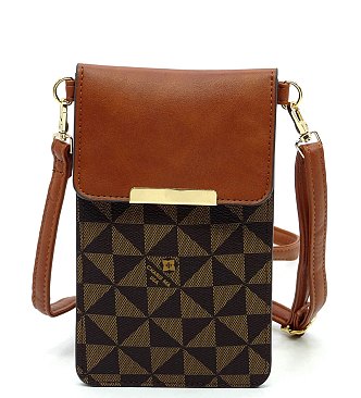 Monogram Cell Phone Purse Crossbody Bag