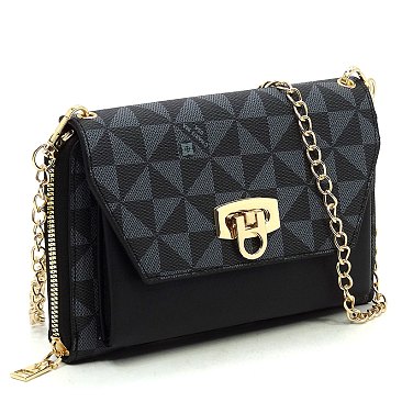 Monogram Zip Around Crossbody Clutch Wallet