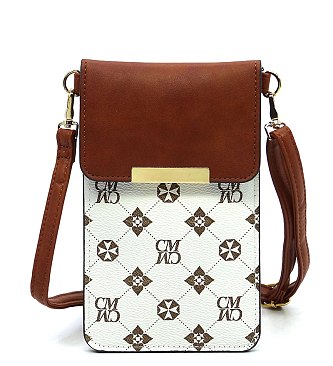 CM Monogram Cell Phone Purse Crossbody Bag